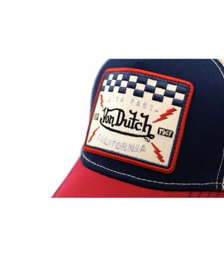 trucker Von Dutch blauw rood